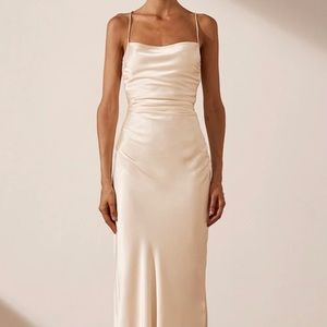 Shona Joy La Lune Lace Back Maxi Dress - Cream NWT